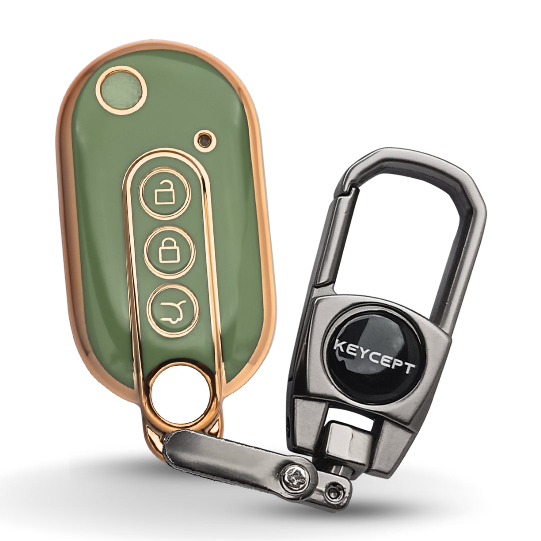 MG Gold Line TPU Car Key Cover with Keychain (Type 2)