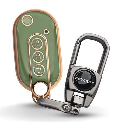 MG Gold Line TPU Car Key Cover with Keychain (Type 2)