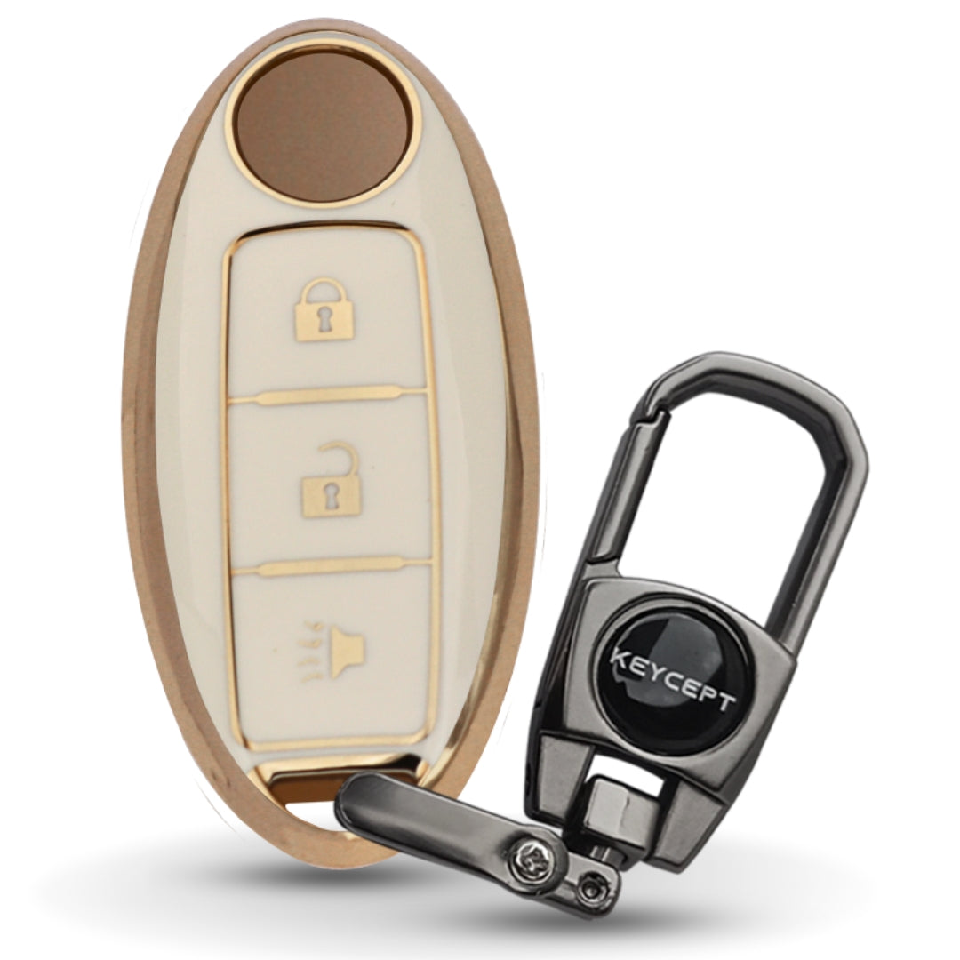 Nissan Gold Line TPU Key Cover with Keychain