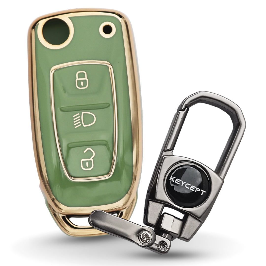 Tata Gold Line TPU Key Cover with Keychain