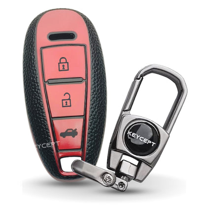 Suzuki TPU Leather Key Cover with Keychain (Type 2)