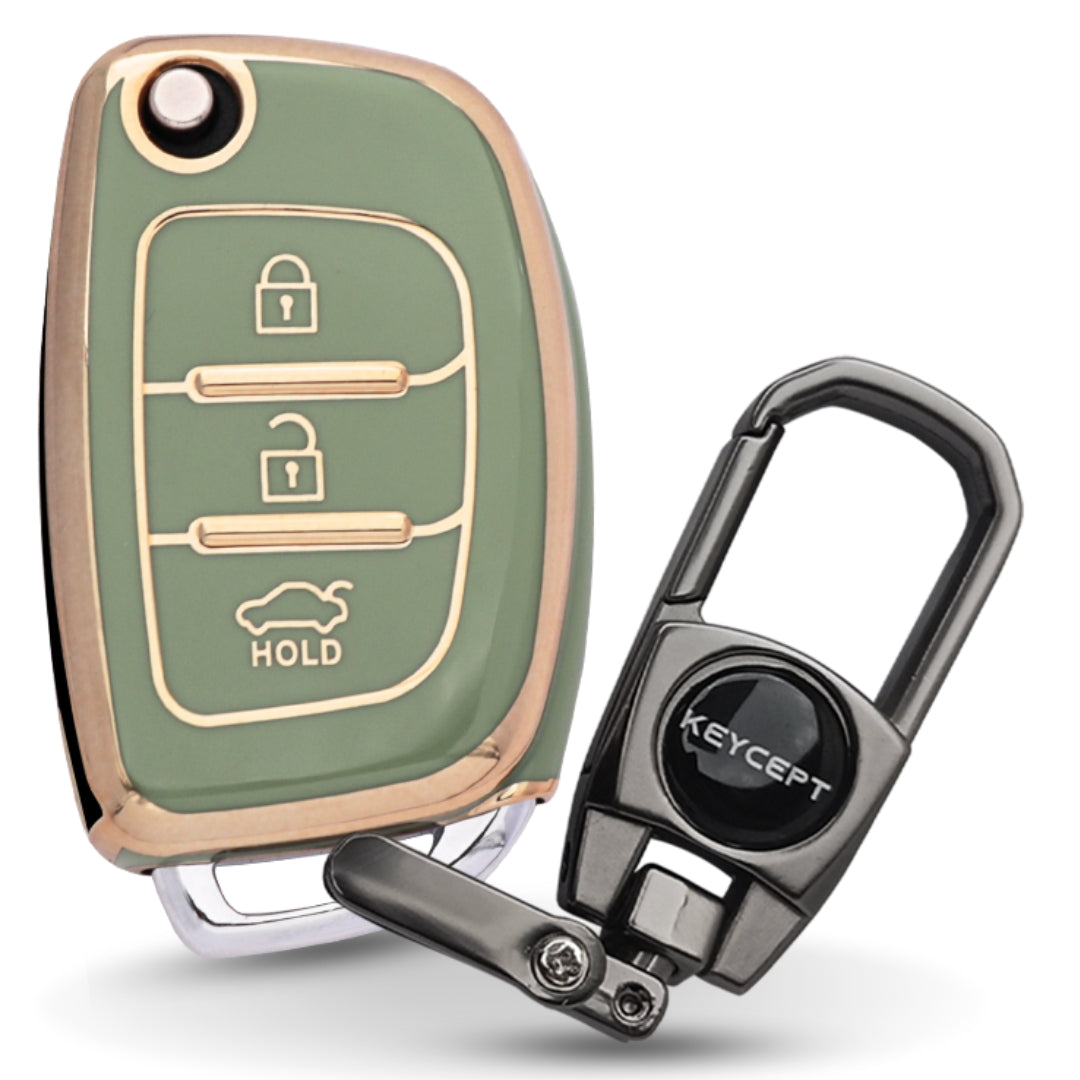 Hyundai Gold Line TPU Key Cover with Keychain