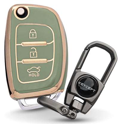 Hyundai Gold Line TPU Key Cover with Keychain (Type 2)