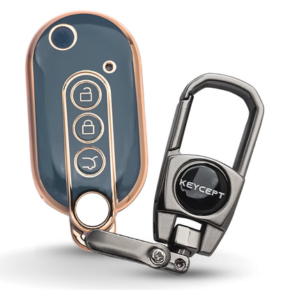 MG Gold Line TPU Car Key Cover with Keychain (Type 2)