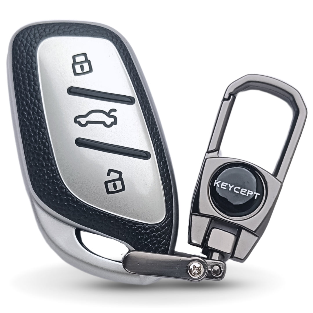 MG TPU Leather Key Cover with Keychain. (Type 1)