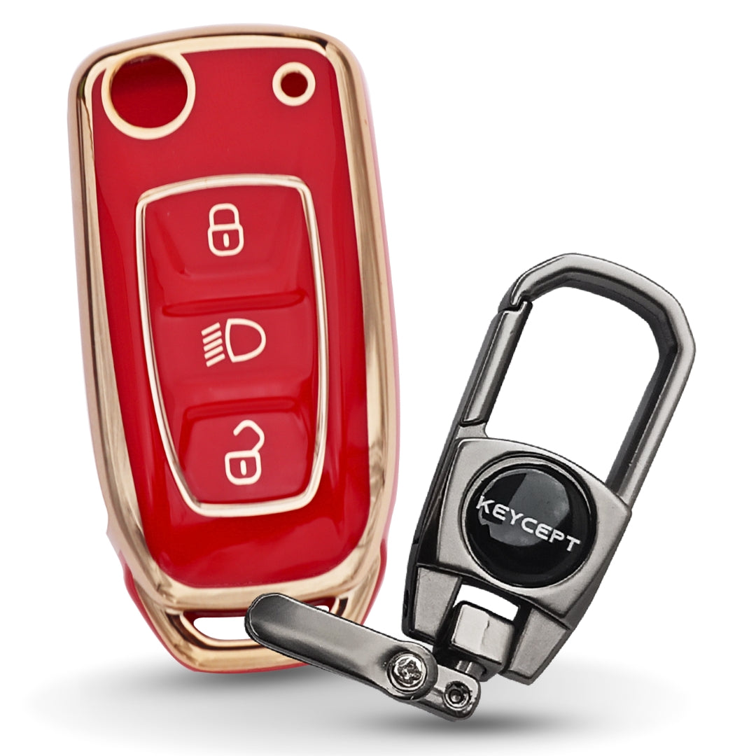 Tata Gold Line TPU Key Cover with Keychain (Type 2)