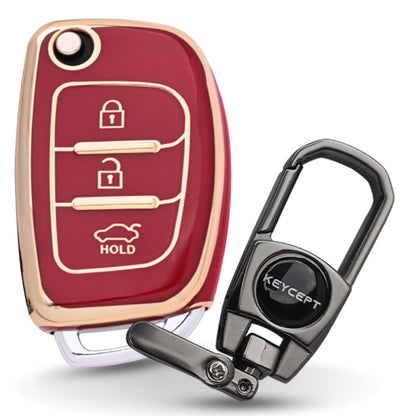 Hyundai Gold Line TPU Key Cover with Keychain (Type 2)