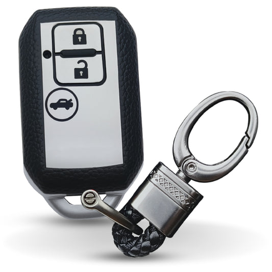 Suzuki TPU (Artificial) Leather Key Cover with Keychain (Type 4)