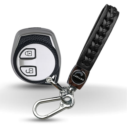 Suzuki TPU (Artificial) Leather Key Cover with Keychain (Type 5)