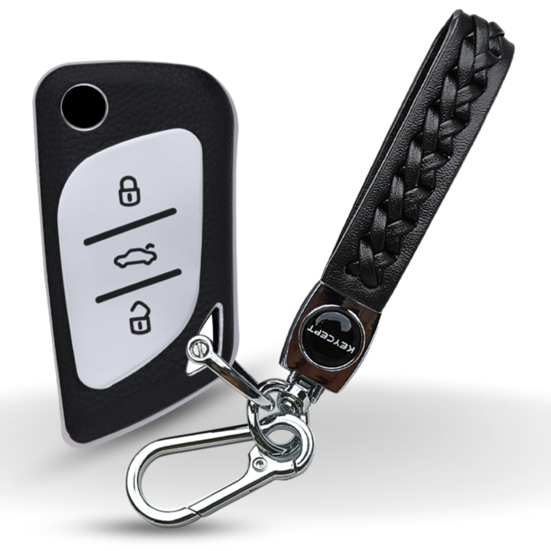Universal TPU Leather Key Cover with Keychain (Type 5).