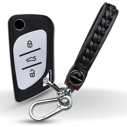 Universal TPU Leather Key Cover with Keychain (Type 5).