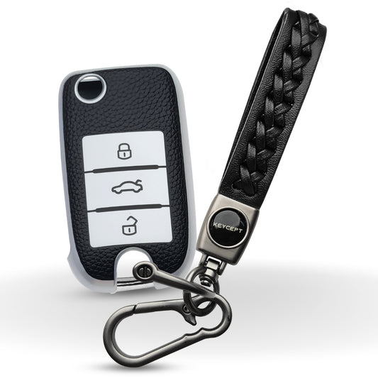 MG TPU (Artificial) Leather Key Cover with Keychain. (Type 5)