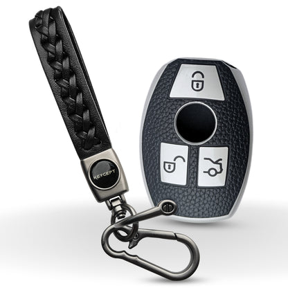 Mercedes Benz TPU (Artificial) Leather Key Cover with Keychain. (Type 5)