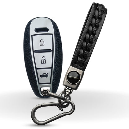 Suzuki TPU (Artificial) Leather Key cover with Keychain (Type 5)