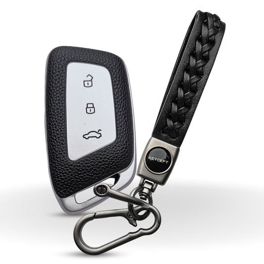 MG TPU (Artificial) Leather Key Cover with Keychain. (Type 5)