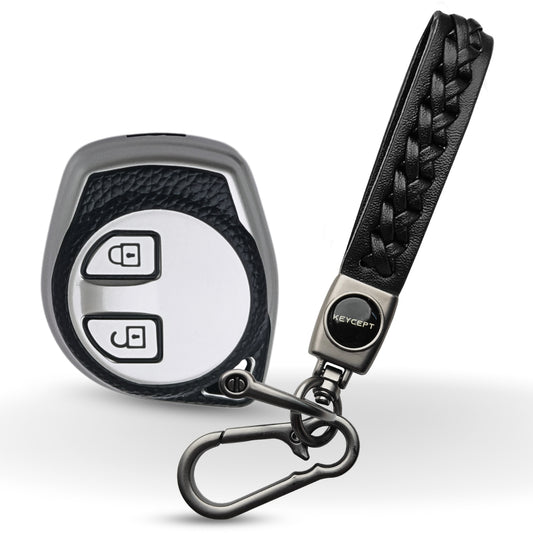 Suzuki TPU (Artificial) Leather Key Cover with Keychain (Type 5)