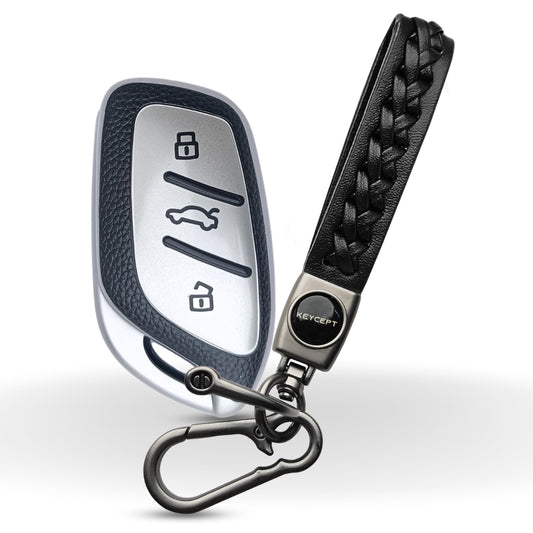 MG TPU (Artificial) Leather Key Cover with Keychain. (Type 5)