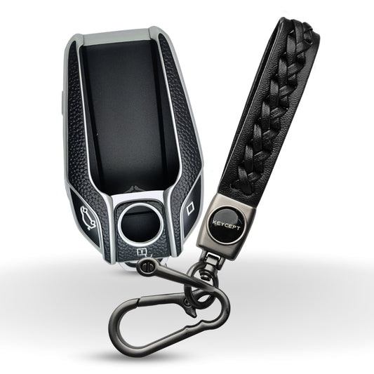 BMW TPU (Artificial) Leather Key Cover with Keychain. (Type 5)