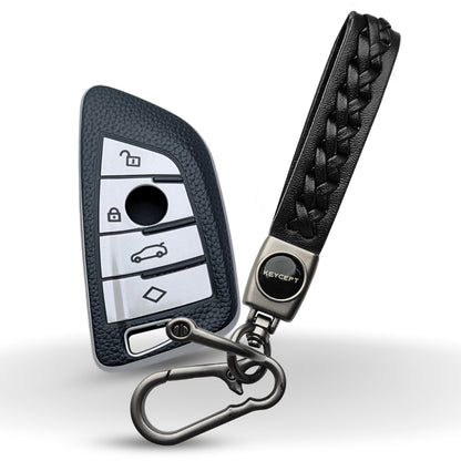 BMW TPU (Artificial) Leather Key Cover with Keychain. (Type 5)