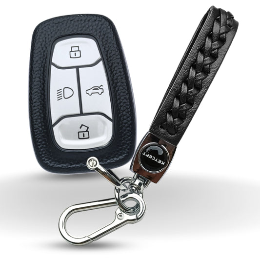 Tata TPU (Artificial) Leather Key Cover with Keychain (Type 5)