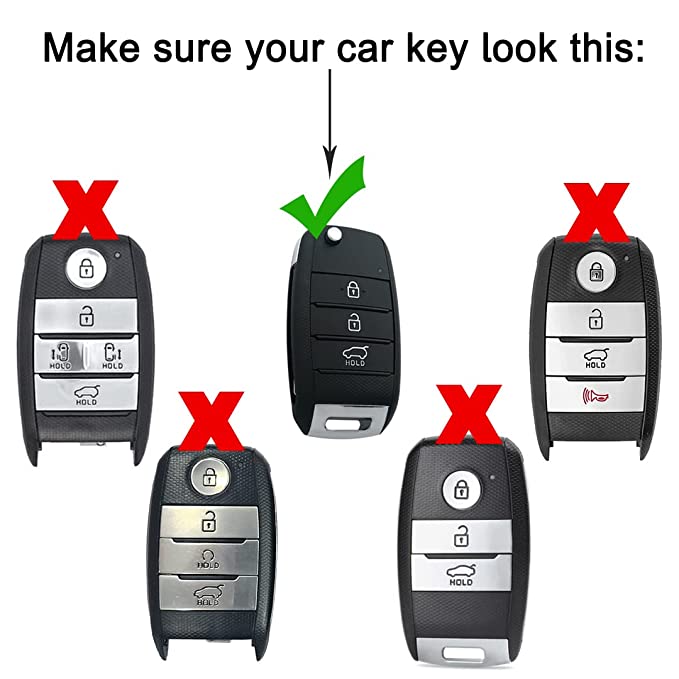 Kia Gold Line TPU Key Cover with Keychain