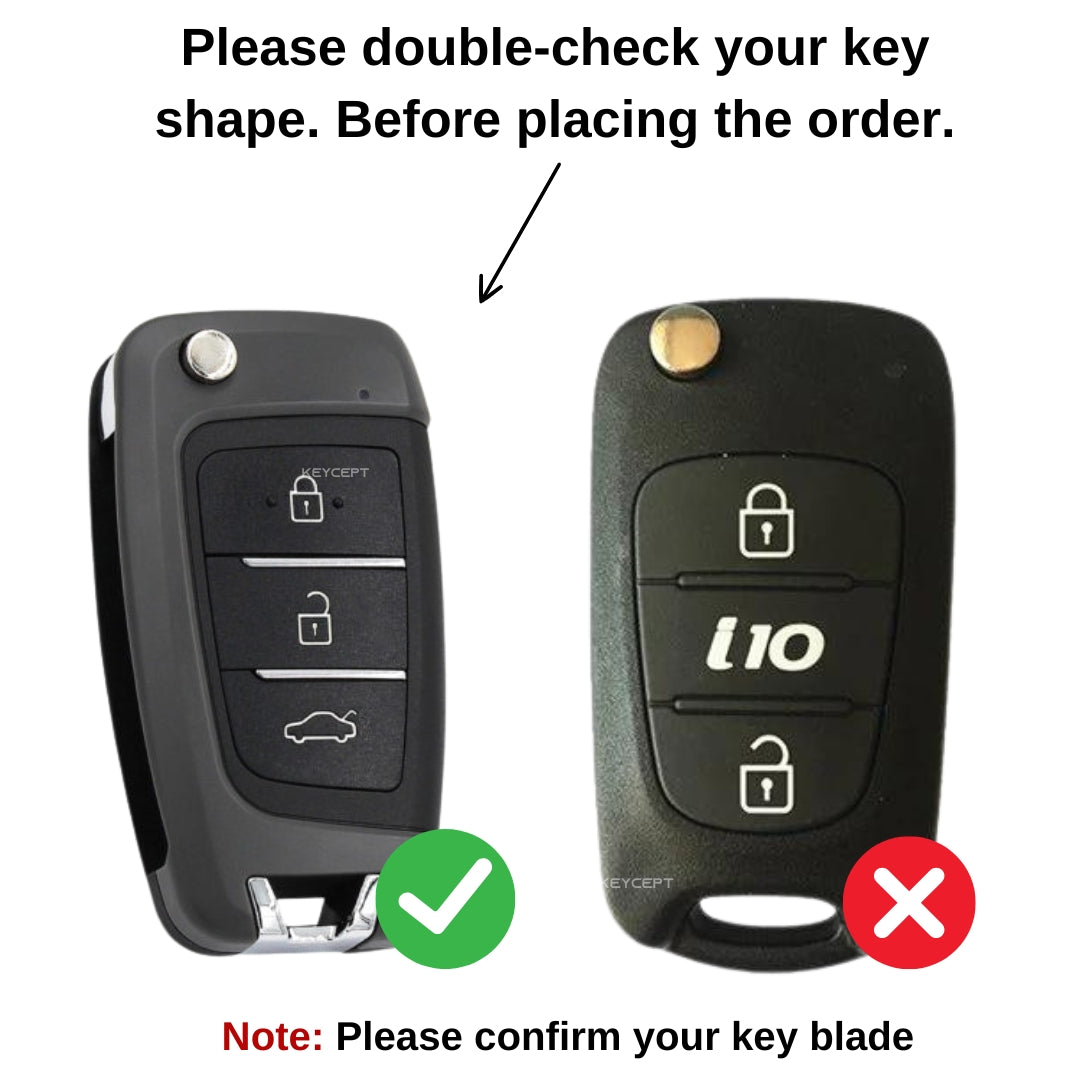 Hyundai Metal Key Cover with Keychain (Type M1).