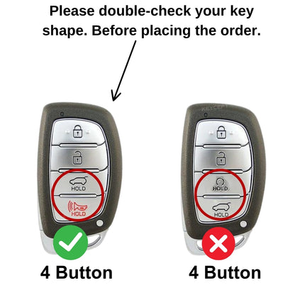 Hyundai Metal Armor Key Cover with Keychain. (Type M4)