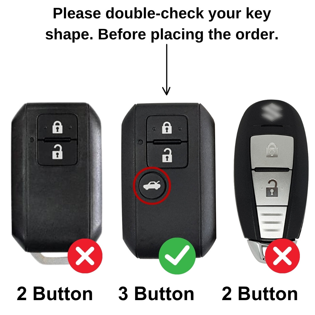 Suzuki Metal Armor Smart Key cover With KeyChain (Type M4).