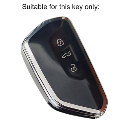TPU Cover for Kushaq | Octavia | Kodiaq | Superb | Slavia | Passat | Virtus | T Roc 3 button Smart Key with Keychain 2