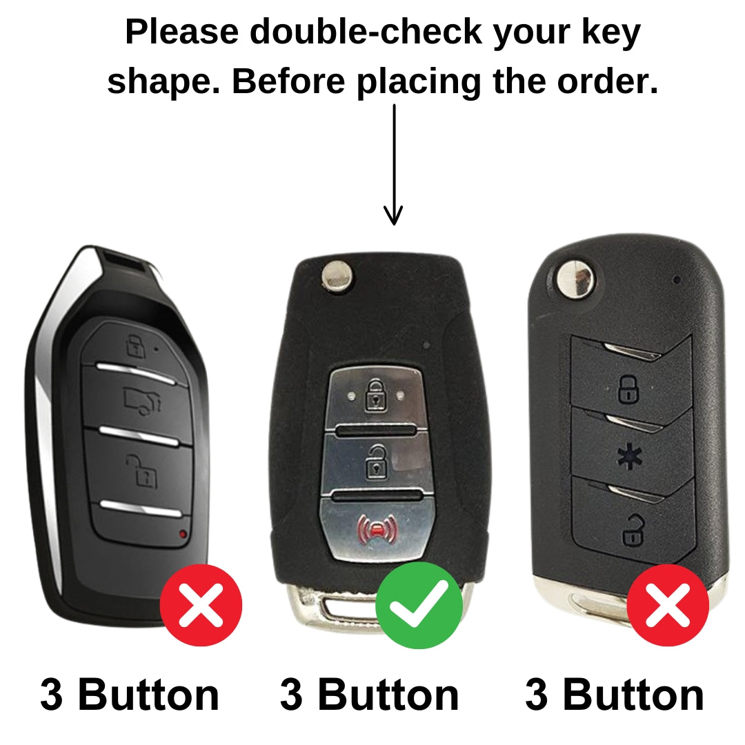 Mahindra Metal Alloy Key Cover with Keychain (Type M2)