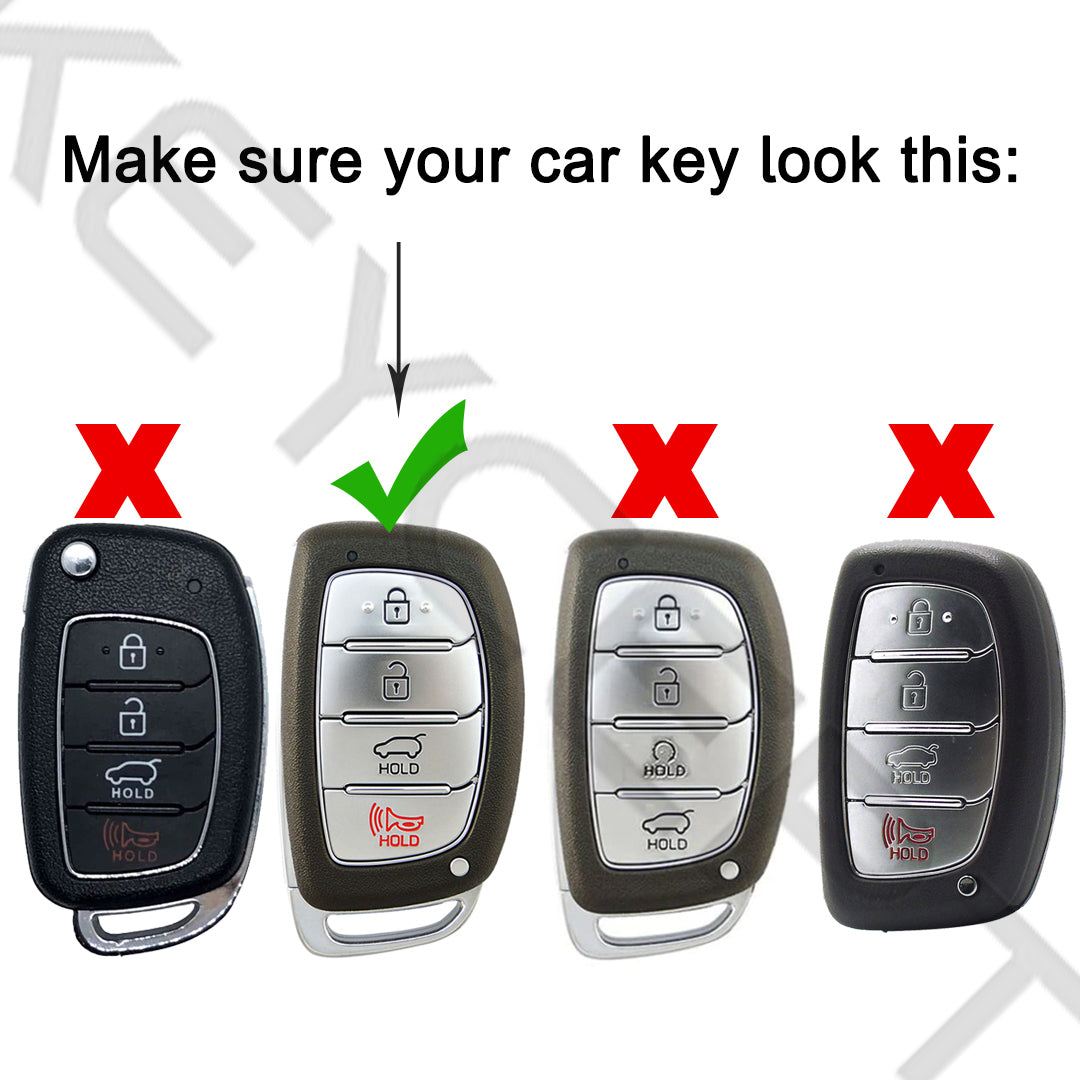 hyundai alcazar creta 4 button smart keycover keychain