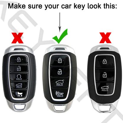 hyundai verna 4 button smart key keycover keychain