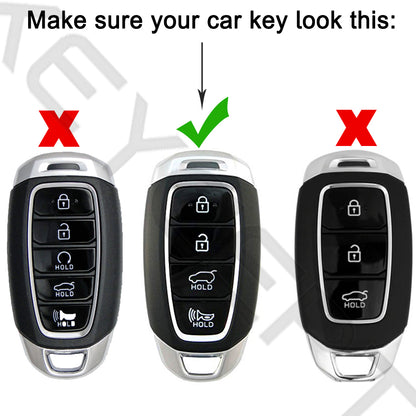 Hyundai Silver Line TPU Key Cover with Keychain