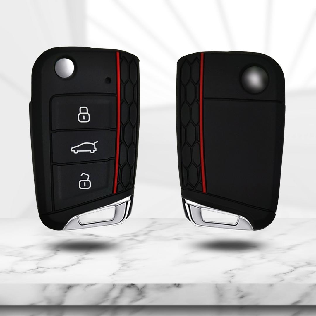 Skoda/Volkswagen Silicone Key Cover for Skoda Kushaq, Kodiaq, Slavia, Octavia, Jetta New Superb Flip Key