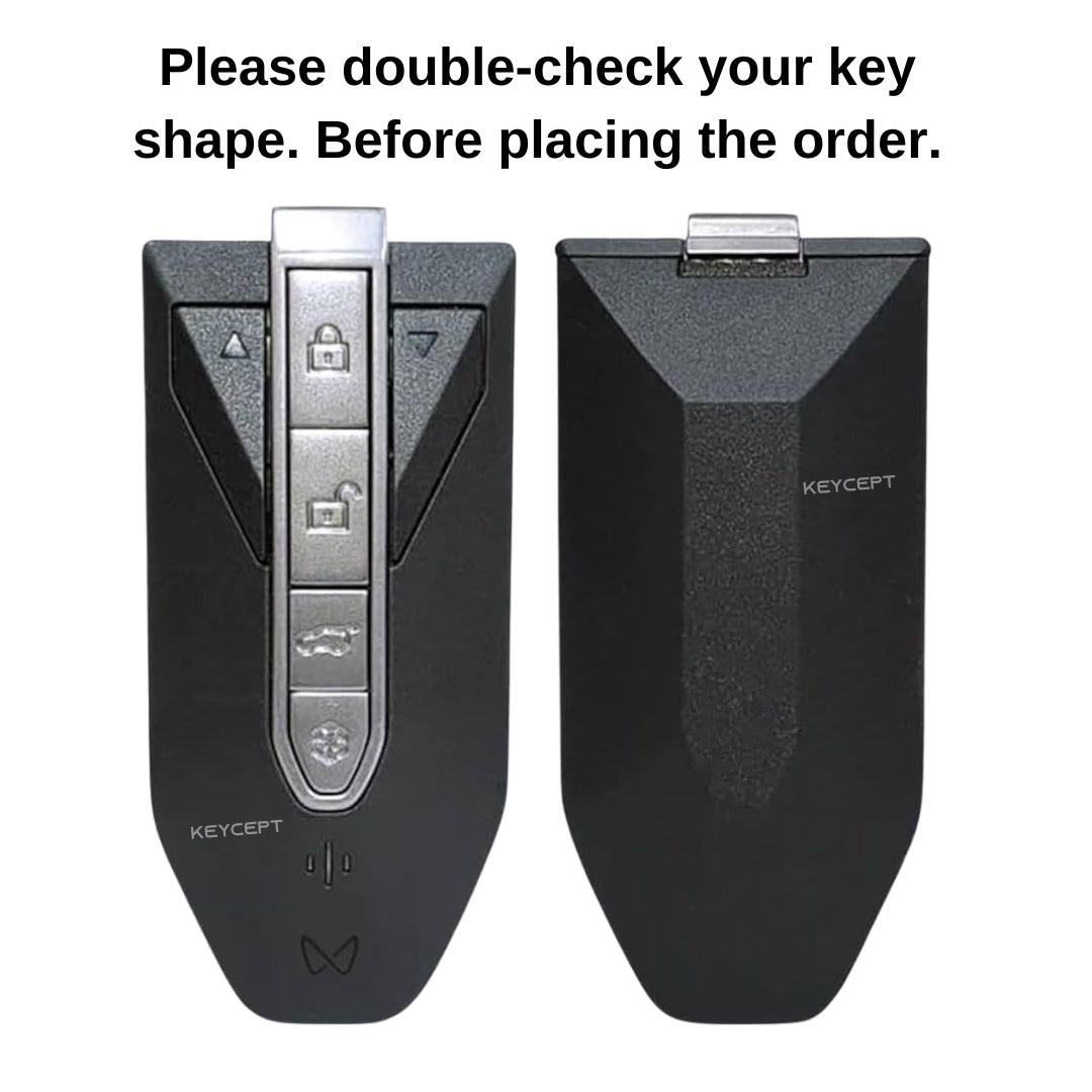 Mahindra Noir Wood Car Key Cover with Keychain (Type M8)