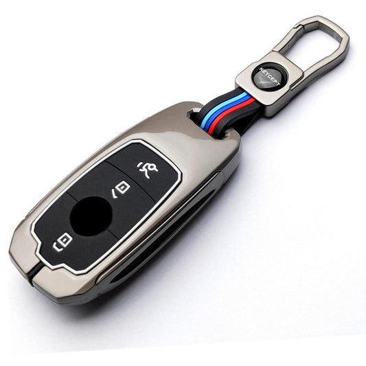 mercedes benz a-class c-class 3 button smart key metal key cover  case accessories keychain 