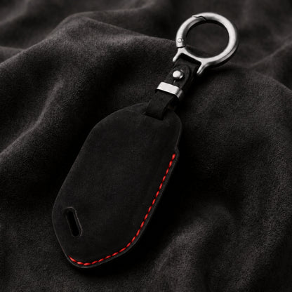 Kia Alcantara Crest Car Key Cover with Keychain (Type 10)