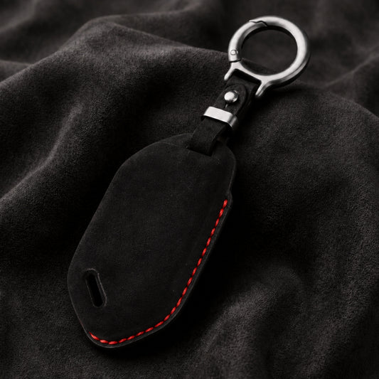 Kia Alcantara Crest Car Key Cover with Keychain (Type 10)