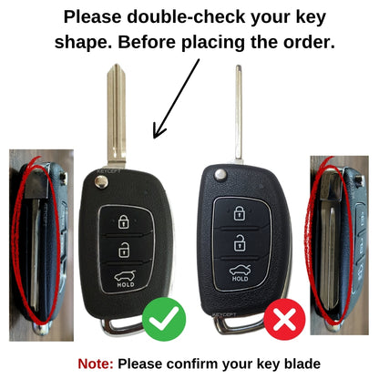Hyundai Metal Mecha Car Key Cover with Keychain (Type M3)