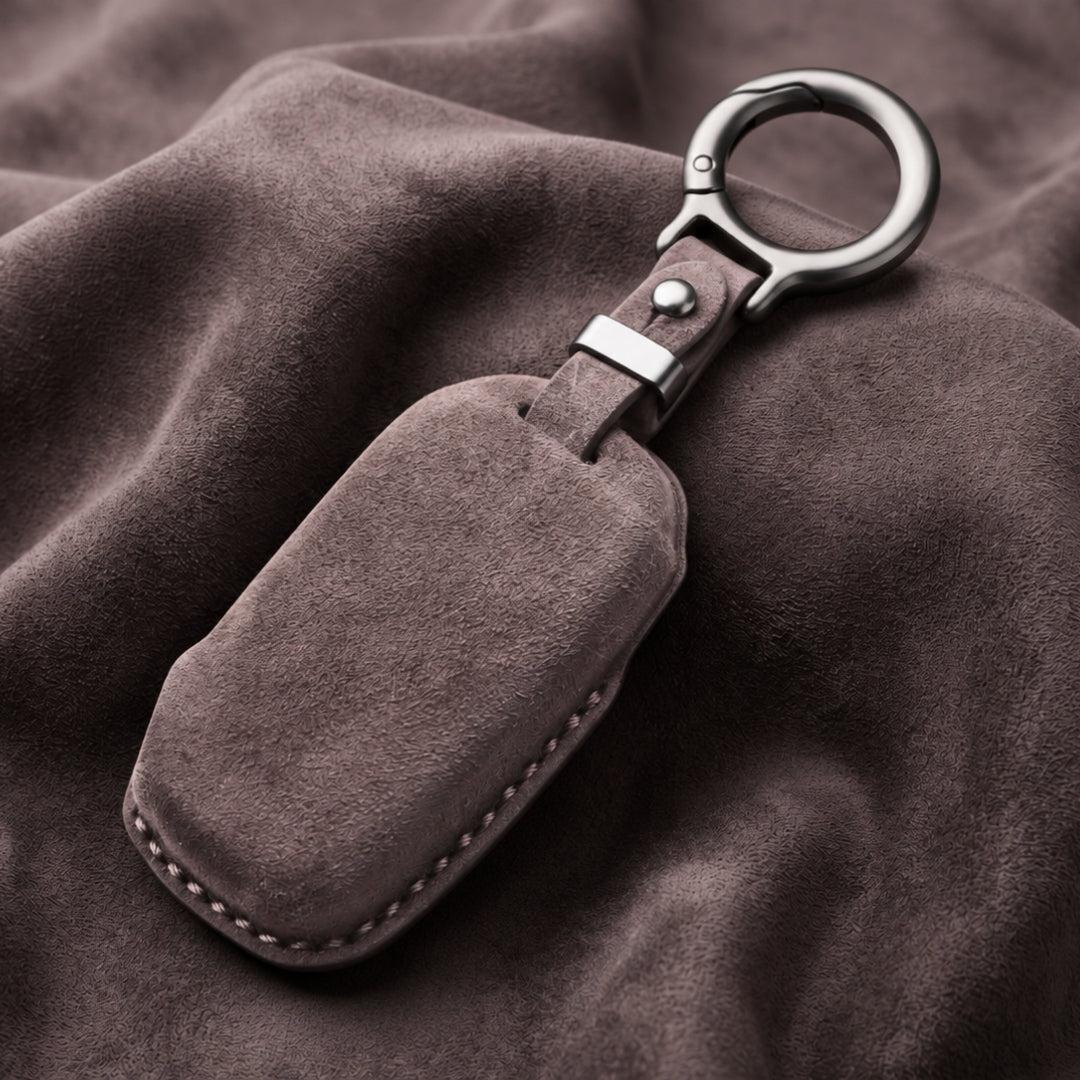 Kia Alcantara Crest Car Key Cover with Keychain (Type K10)