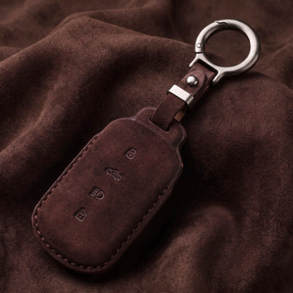 Tata Alcantara Crest Car Key Cover with Keychain (Type K10)