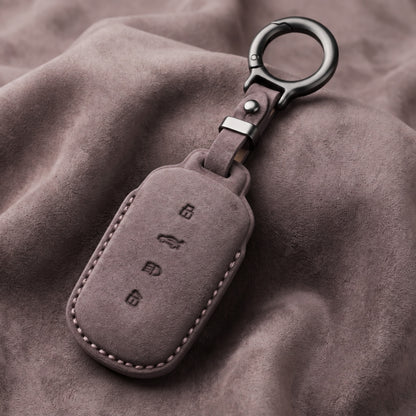 Tata Alcantara Crest Car Key Cover with Keychain (Type K10)