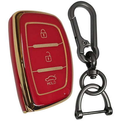 Hyundai Gold Line TPU Key Cover with Keychain