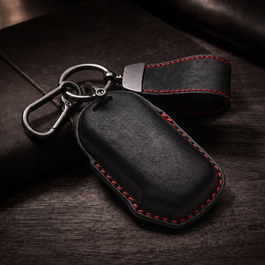 Kia Vintage Leather Car  Key Cover with Keychain (Type K9)