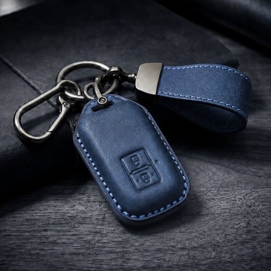 Suzuki Vintage Leather Car Key Cover with Keychain (Type K9)