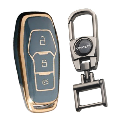 Ford Gold line TPU Key Cover with Keychain