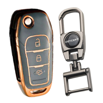 Ford Gold line TPU Key Cover with Keychain