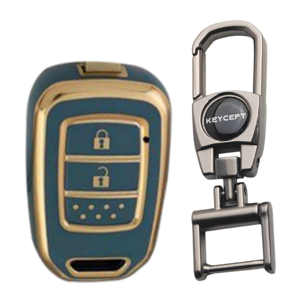 Honda Gold Line TPU Key Cover with Keychain