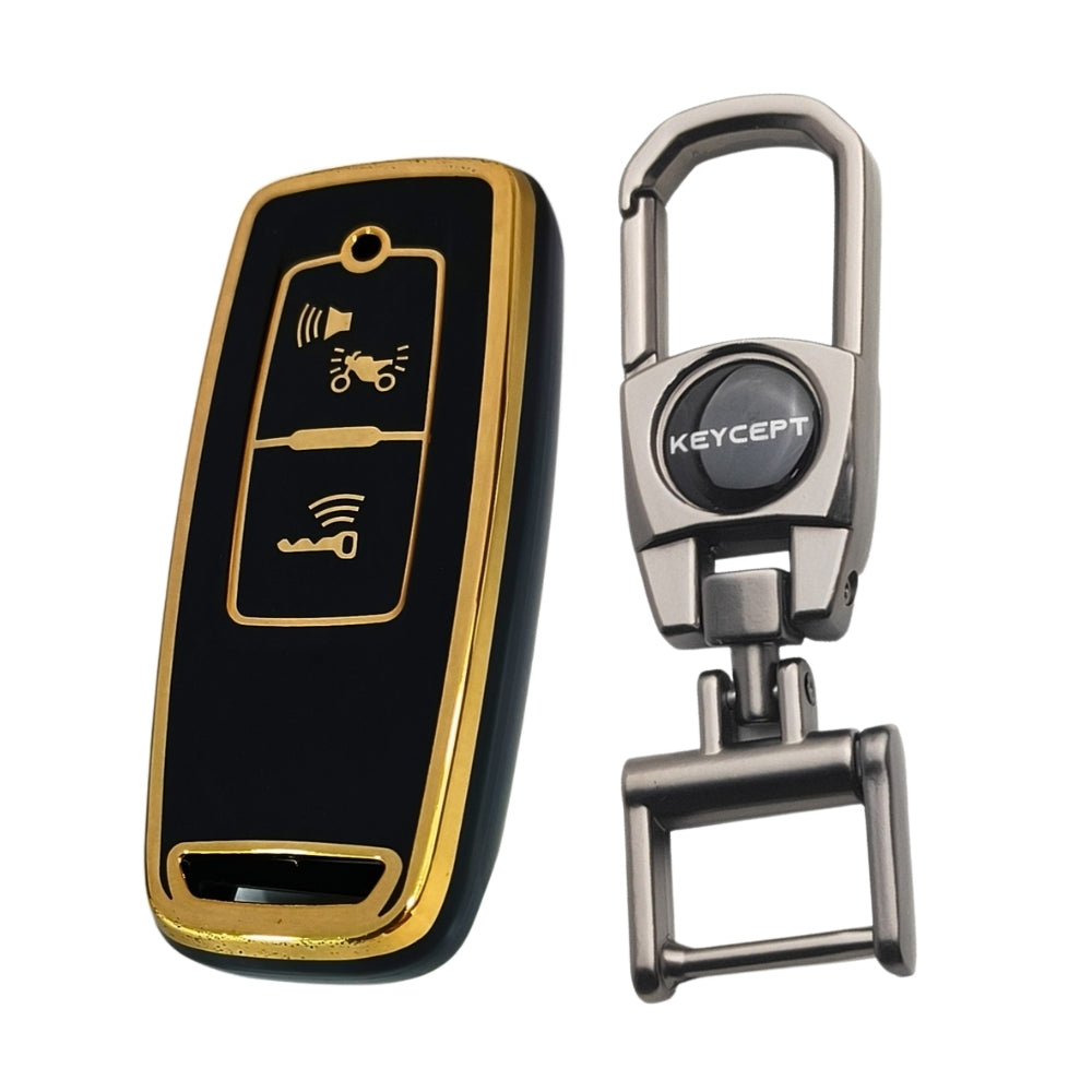 Honda Gold Line TPU Key Cover with Keychain (Type 2)