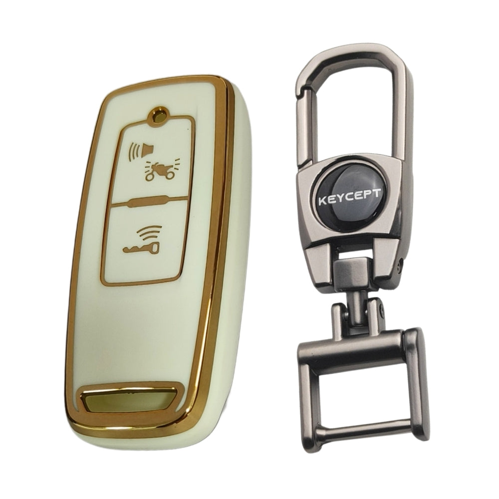 Honda Gold Line TPU Key Cover with Keychain